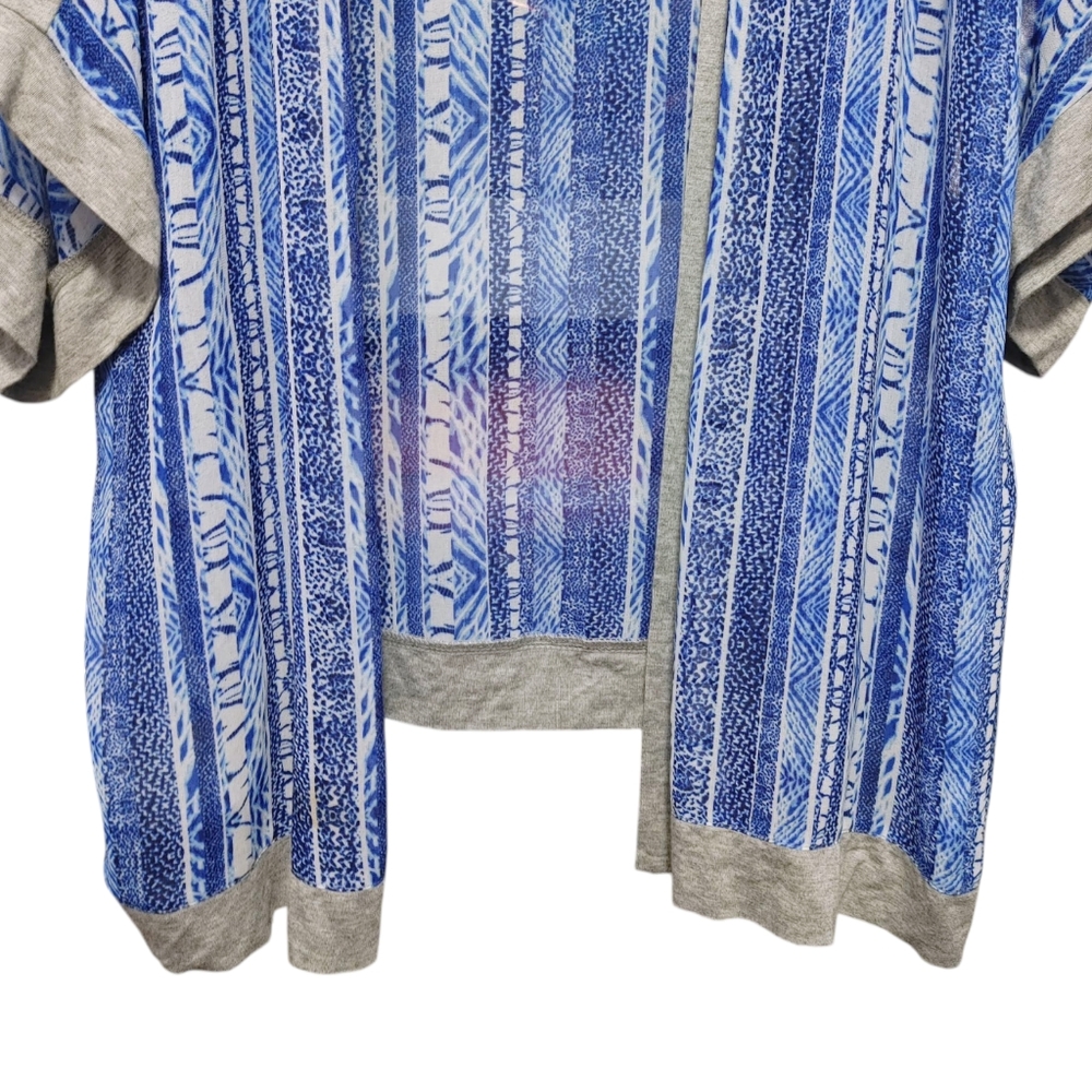 Lane Bryant Semi Sheer Blue Striped Oversized Cardigan Wrap Womens Size 22/24 3X - Picture 6 of 8